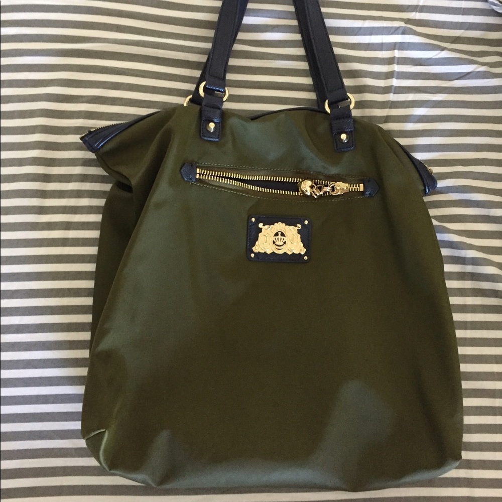 Perfect condition green nylon JUICY COUTURE tote