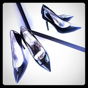 Guess Black Patent Stiletto Pumps