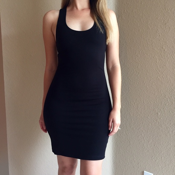 Black Ponte Racerback Dress (LAST MEDIUM!) - Picture 3 of 4