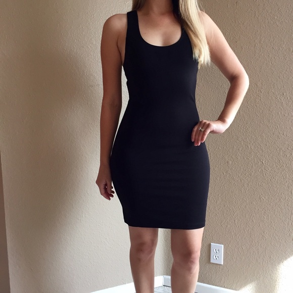 Black Ponte Racerback Dress (LAST MEDIUM!) - Picture 4 of 4