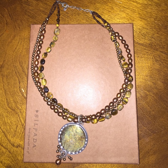 Retired Silpada Bronze pearl necklace