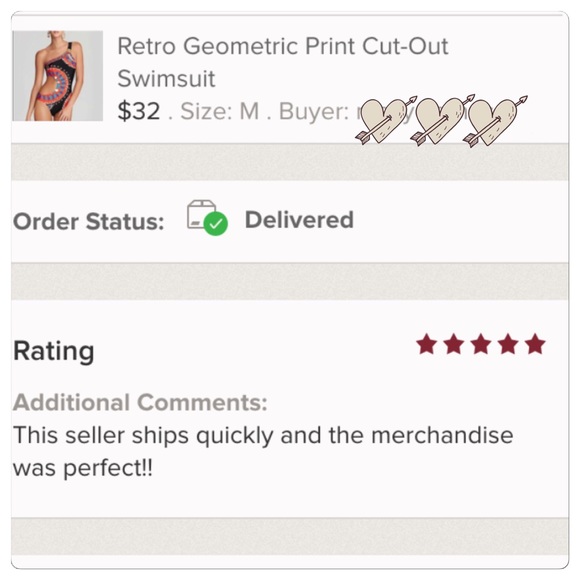 💫HP💫**Last One**Geometric Print Cut-Out Swimsuit - Picture 4 of 4