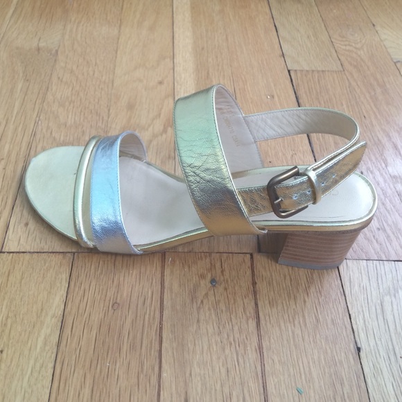 Silver and gold heeled sandals👡