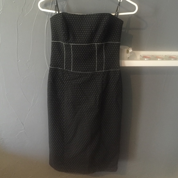 bebe Poka dot pencil dress