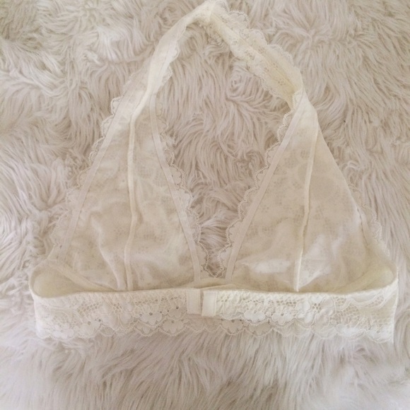 Halter White Lace Bralette Coachella Summer Bra - Picture 4 of 4