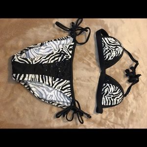 Venus zebra sequin bikini set