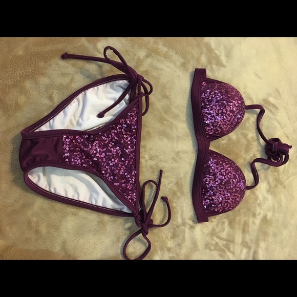 Venous sequin bikini set