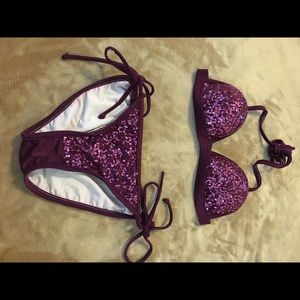 Venous sequin bikini set