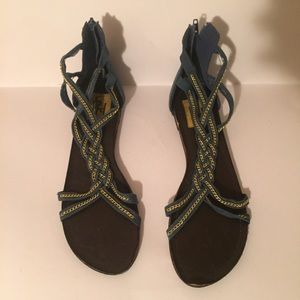 Denim Gold Sandas