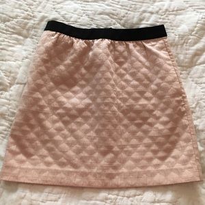 Ann Taylor LOFT skirt in blush with black. Sz 6