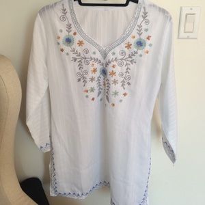 Beautiful Turkish linen beach cover-up