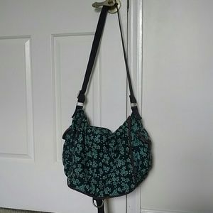 Blue floral Aeropostal messenger bag