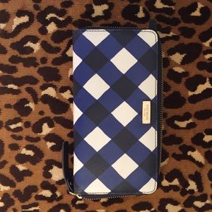 Kate spade gingham wallet