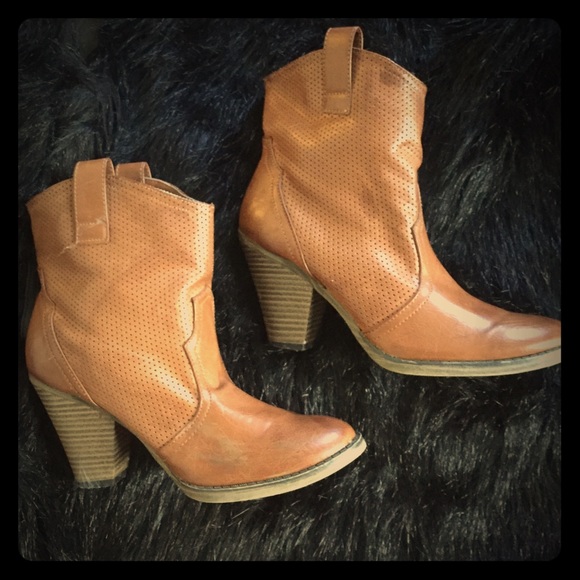 Below-the-calf bootie heels
