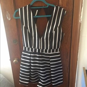 Striped Mustard Seed Romper