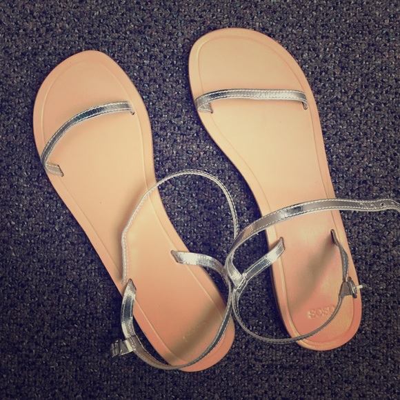 Silver ASOS sandals