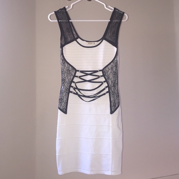 Black & White Bondage Dress