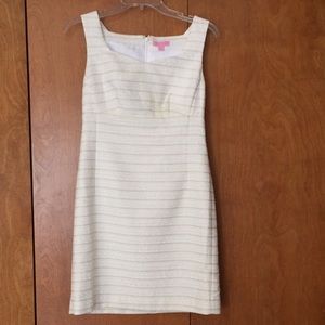 Size 0 white and gold dress