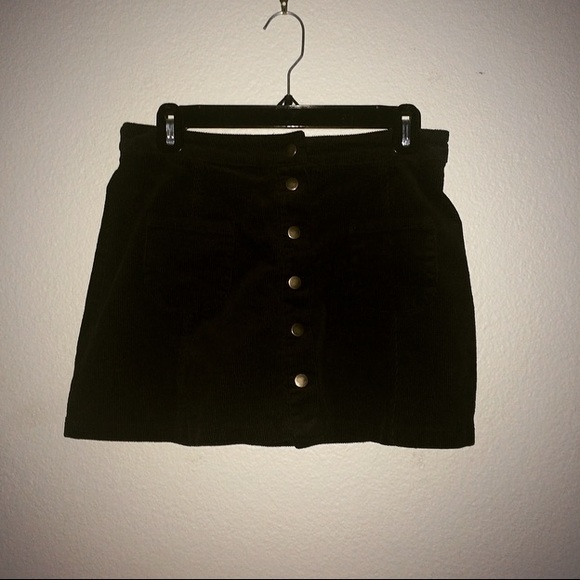 Brandy Melville black corduroy skirt