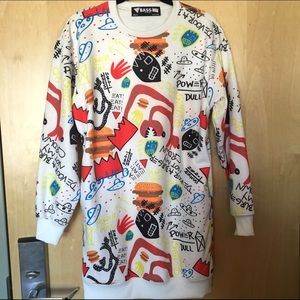 Graphic Sweater Dress Ron Bass