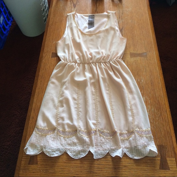 Modcloth beaded blush dress