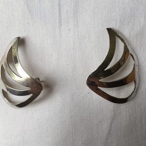 Sterling silver wing looking earrings