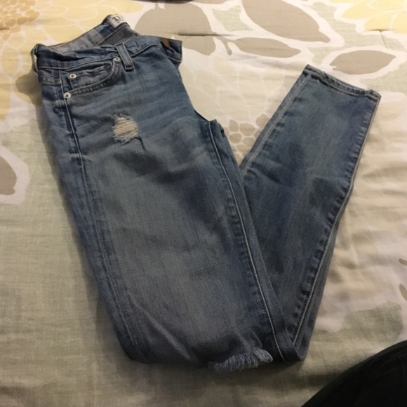 Distressed jeans