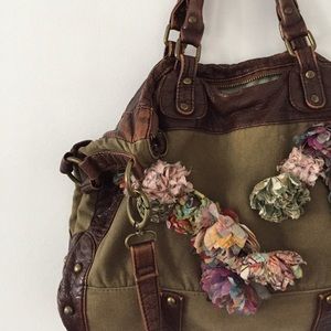 Anthropologie (deux lux) Floral Canvas Purse