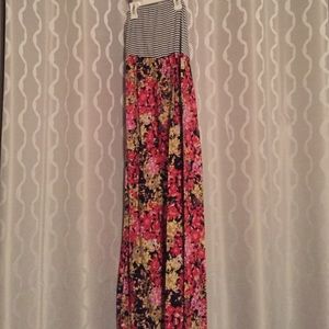 Floral Strapless Maxi