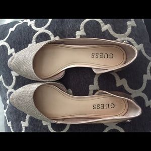 Guess rose gold. sequin flats.