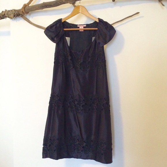 Black Silk & Lace Dress