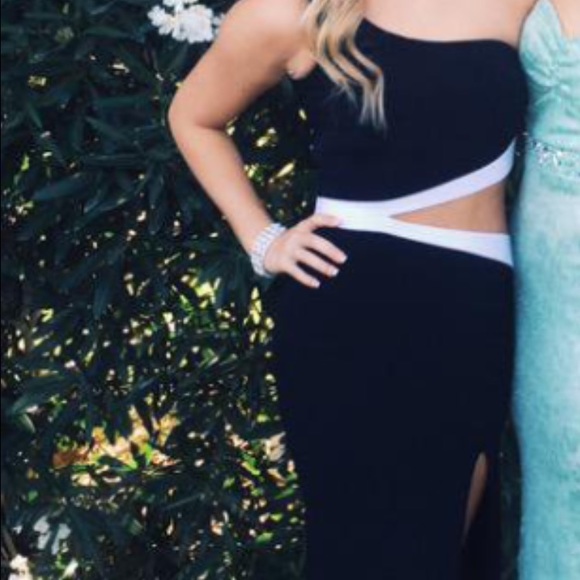 La Femme black formal dress