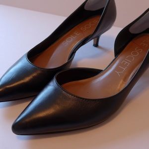 Sole Society Leather Kitten Heels