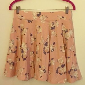 Light pink floral skirt
