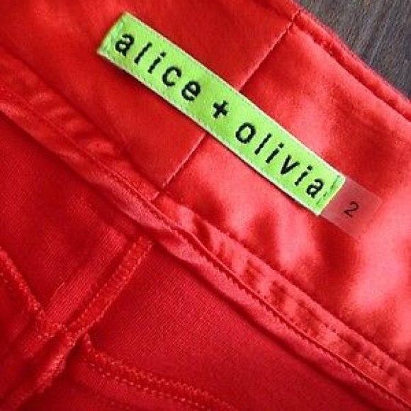 Alice + Olivia Orange Mini Skirt. - Picture 2 of 5