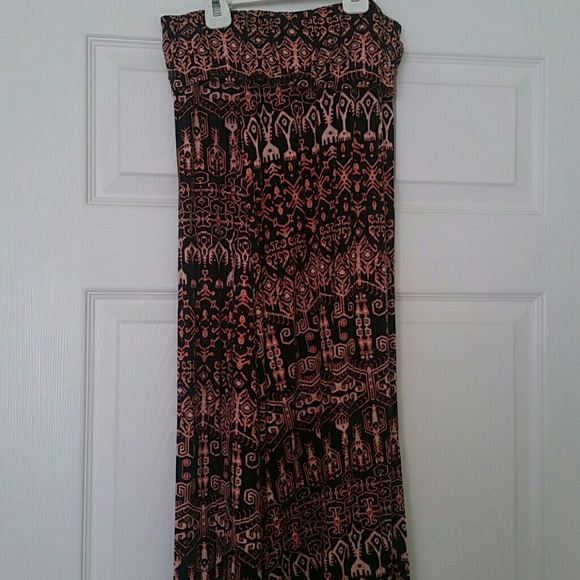 Pink maxi skirt