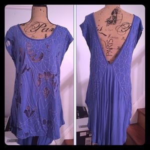 Free People Hi/Lo Laser Cut Top