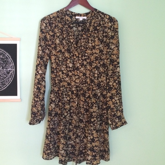 Floral Dress Long Sleeve V-Neck