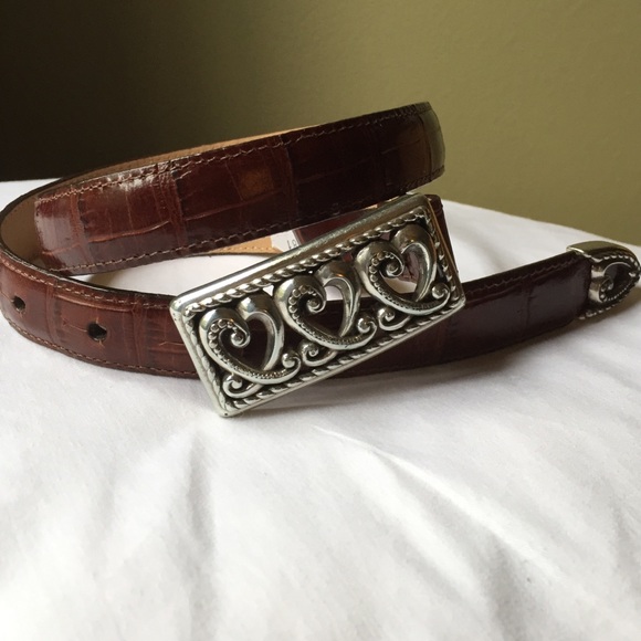 Brighton alligator texture belt