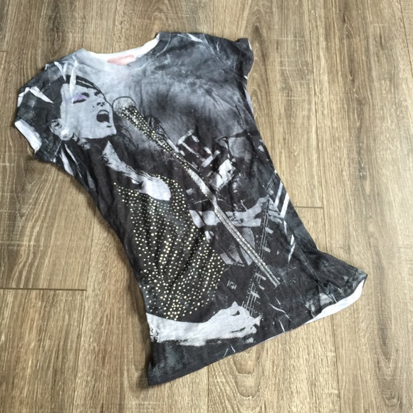 Romeo & Juliet Couture Tops - Romeo & Juliet Couture Rock Star Singer Bling Top