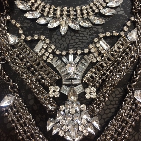 Silver Statement Necklace - Picture 3 of 4