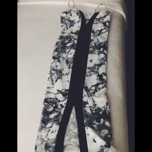 Marble print bodycon dress