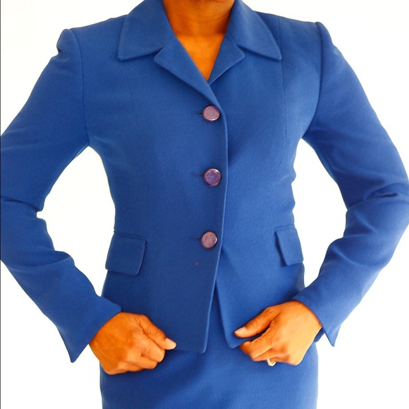 Evan Picone Blue skirt suit