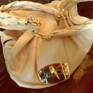 Charming Charlie's leather baby pink purse