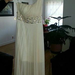 Gold prom dress