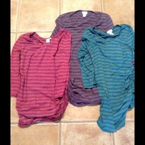 Set of 3 Motherhood brand maternity 3/4 shirts.