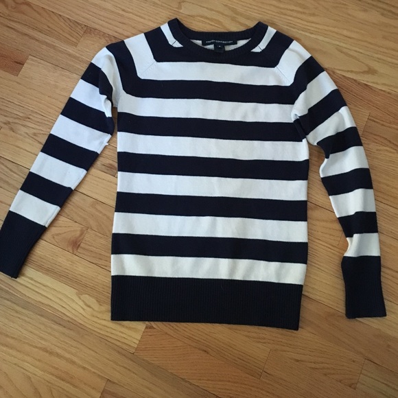 Navy @ white striped sweater