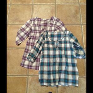 2 plaid shirts. Old Navy brand