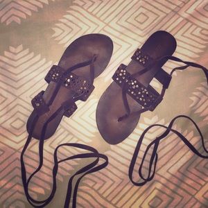 Lace up sandals