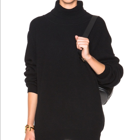 Black turtleneck sweater